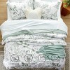 2-3 Pcs Floral Stripe Pattern Comforter Bedding Set - 4 of 4