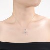 Guili Elegant Flower-Shaped Cubic Zirconia Pendant Necklace, crafted to enhance your beauty with its delicate and intricate design. - 2 of 3