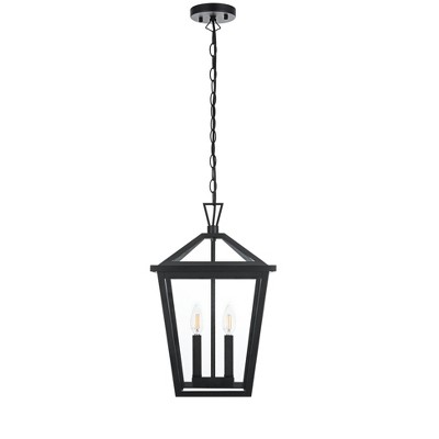 Elegant Lighting Frankford 12 Inch Outdoor Pendant in Black