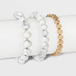 Bead Bracelet - Universal Thread White/Gold, Women