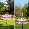 Good Directions 25" Swans Bird Bath & Garden Pole - Copper - 2 of 4