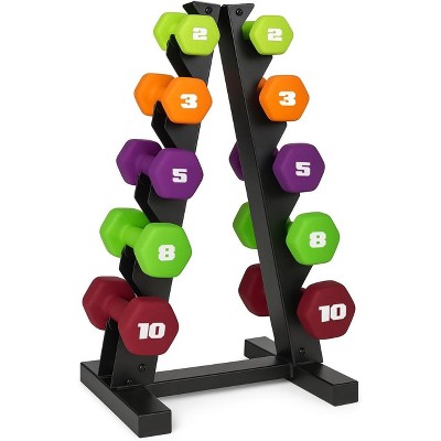 CAP Barbell Neoprene Coated Dumbbell Set, Color Coded Free Weights, Multiple Sizes & Color Options