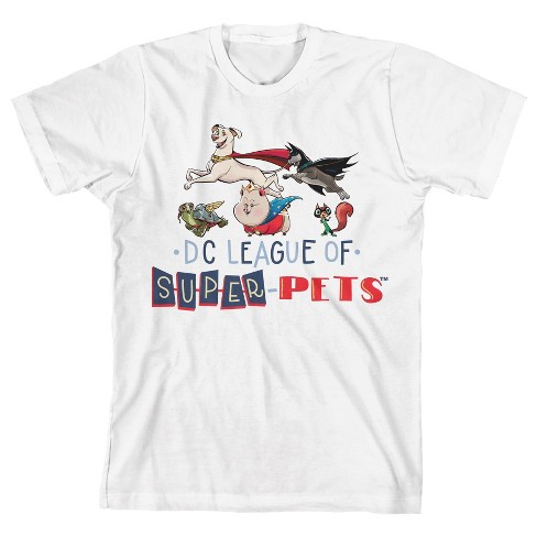 Dc League Of Super Pets Character Comic Art Youth White T Shirt Target