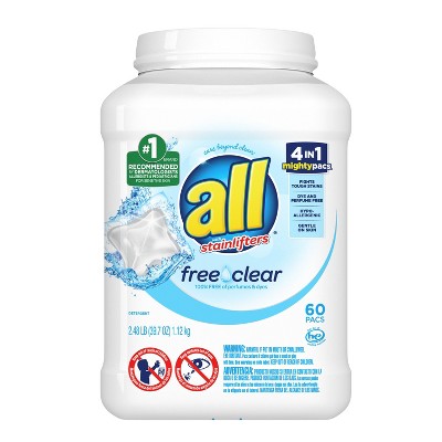 all Mighty Free Clear For Sensitive Skin Laundry Detergent Pacs  - 60ct