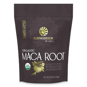 Be Well Organic Maca Root Powder, Potent Adaptogenic Superfood for Natural Balance, Vitality & Overall Well-being, Sunwarrior, 30 servings - 1 of 3