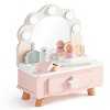 ROBOTIME Doll Furniture Pretend Makeup Table Set, Kid Dressing Table Toy, Dollhouse Furniture, Kid Gift for Girl, Pink, 6.2"*11.4"*13.8" - 2 of 4
