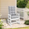 HYLEORY Oversized Outdoor Rocking Chair HDPE Rocking Chair with Cushion, Patio Rocking Chairs,Adirondack Chair for Porch - 2 of 4