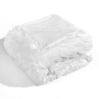 White fuzzy throw new arrivals