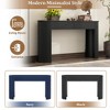 54"W Console Table, Entryway Table with Oval Top and 2 Drawers, Retro Hallway Table with Fluted Design - ModernLuxe - 4 of 4