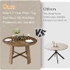 AMERLIFE 46" Round Solid Wood Dining Table Set for 4, 5-Piece Mid-Century Kitchen & Living Room Furniture - 4 of 4