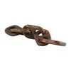 Decorative Object Wood Linked Chain Accent 18"x3"x0.5" Brown Casual Design for Home Office Living Room Decor - 2 of 4