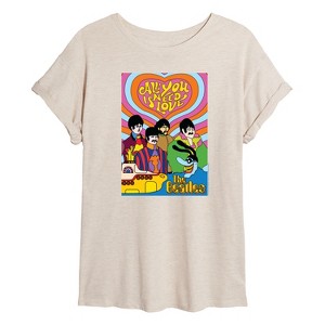 Women's - The Beatles - Need Love Oversized Graphic T-Shirt - 1 of 4