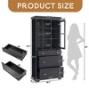 70.1" Modern High Freestanding Tall Bathroom Cabinet with 2 Adjustable Shelves, 3 Drawers, Soft Close Glass Doors - Leovsnove - 3 of 4