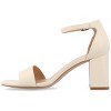 Journee Collection Women's Valenncia Narrow Width SuperNatural Shades Open Square Toe Ankle Strap Sandals - 2 of 4