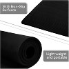 Fitvids 1/2-Inch Thick High Density Foam Exercise Yoga Mat with Carrying Strap, For Cushioning The Body Against Hard Floors, Black - 3 of 4