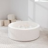 KIDKII Round Ball Pit Soft Teddy Indoor Play Toy for Toddlers, 200 Balls, Cream - 2 of 4
