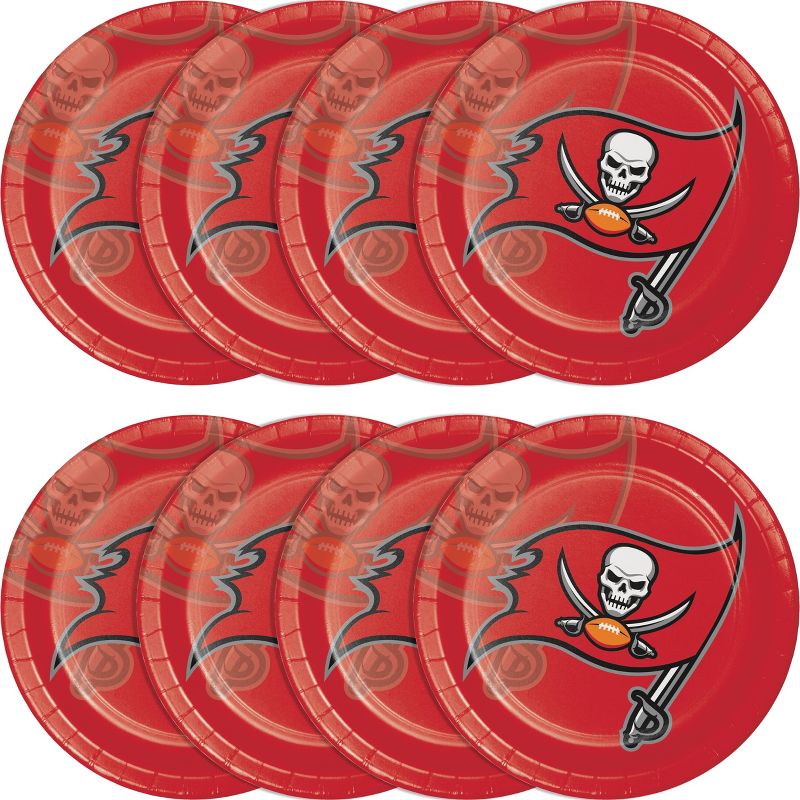 24ct Tampa Bay Buccaneers Football Paper Plates, 2 of 4