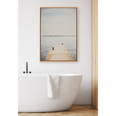 Natural Coastal Landscape Framed Canvas Wall Art, 36" x 27"