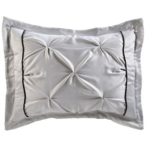 The Lakeside Collection Ashlyn Ruched Comforter Ensemble - Gray Sham 1 Pieces - 1 of 2