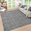 Acekool Washable Rug, Modern Abstract Non Slip Low Pile Soft Indoor Carpet for Living Room Bedroom Playroom, Stain Resistant - 2 of 4