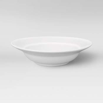 16oz Porcelain Rimmed Pasta Bowl White - Threshold™