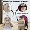 Itopfox Stylish Baby Diaper Backpack with Changing Pad, Waterproof Travel Bag, Stroller Straps, Insulated Pockets, Khaki - 4 of 4