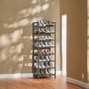 Narrow Shoe Rack, Sturdy 8 Tier Metal Tall Shoe Rack Shelf, Slim Shoe Storage Organizer for Closet Entryway Small Spaces for 18 Pairs Shoes - 4 of 4