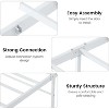 homfan Twin Bed Frame, Sturdy Headboard, Heavy-Duty Mattress Foundation, Steel Slats Support, No Box Spring Needed, White. - 3 of 4