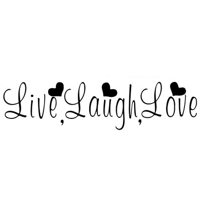Unique Bargains Text Pattern Home Living Room Wall Sticker Removable Decals