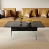 KIGFTSOD Lift-Top Coffee Table with Storage and Tempered Glass Base, Space-Saving, Multi-Color for Living Room, Office - 3 of 4
