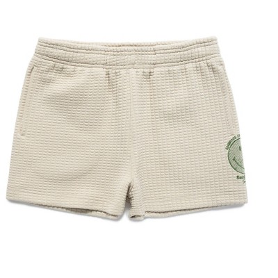 Samii Ryan | Smiley® Flourish Waffle Shorts, Tan, Medium, 3