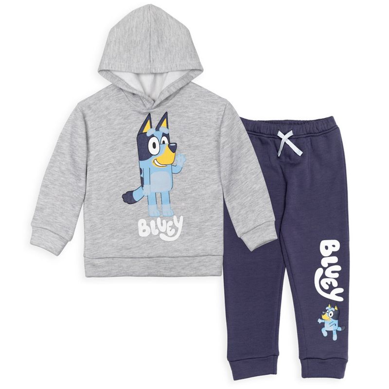Bluey Fleece Pullover Hoodie and Pants Outfit Set Toddler to Little Kid, 1 of 8