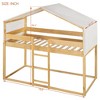 CAVINAS Twin Over Twin Wood/Metal Bunk Bed with Ladder/Tent,House Bed Frame for Kids Room,Bedroom - 4 of 4