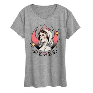 Women's - Star Wars - Leia Tattoo Short Sleeve Graphic T-Shirt - 1 of 4