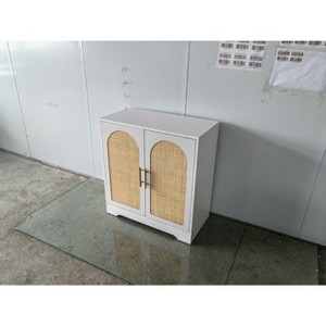 Coucheta Buffet Cabinet with Storage, Rattan Storage Cabinet with Doors, Accent Sideboard with Sturdy Wood Feet, for Living/Dining Room, Entryway - 1 of 4