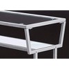 Monarch Specialties Accent Table Side End Narrow Small 2 Tier Living Room Bedroom Metal Tempered Glass Laminate White Grey Contemporary Modern - 3 of 4