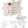 PAKASEPT 4 Drawers Dresser with Jewelry Cabinet, Wood Chest of Drawer with Clothes Rack, Charging Station & LED Lights - 2 of 4