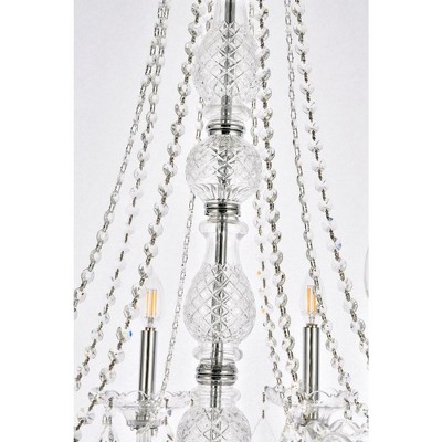 Verona 8-Light Chrome Chandelier with Clear Crystal Trim