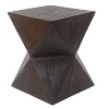 Wooakway Concrete Outdoor Side Table with Symmetric Design, Weather-Resistant Accent for Patio, Garden, or Balcony - 2 of 4