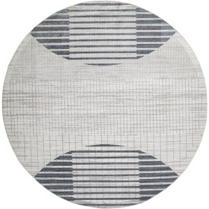 Nourison Washable Astra Semi Circles Mid-Century Modern Indoor Flatweave Area Rug - 1 of 4