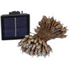 Novelty Lights 100 Light LED Solar Powered String Lights 4" Spacing Brown Wire 44 Feet - image 2 of 4