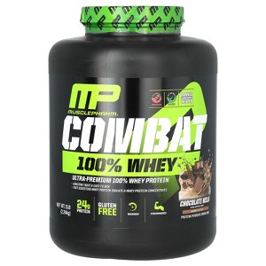 MusclePharm Combat 100% Whey Protein, Chocolate Milk, 5 lb (2.24 kg) - 1 of 2