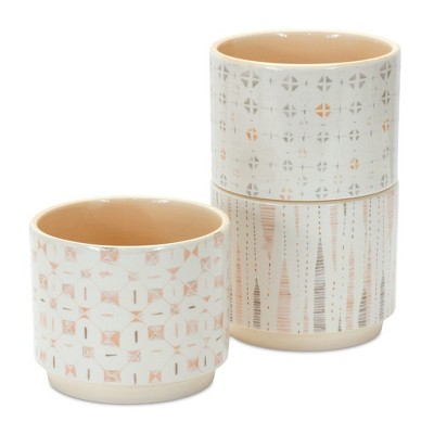 Melrose Patterned Stacking Planter (Set of 3)