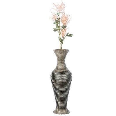 Uniquewise Artificial Rattan Weaved Wire Design Tabletop Accent Decorative Vase 23 Inch High