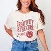 S.W.Smiley Creativity Is The Cure - Women's Garment Dyed Graphic T-Shirt - 3 of 4
