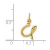 Black Bow Jewelry 14k Yellow Gold, Claire Collection Mini Lower Case Initial U Charm - 4 of 4