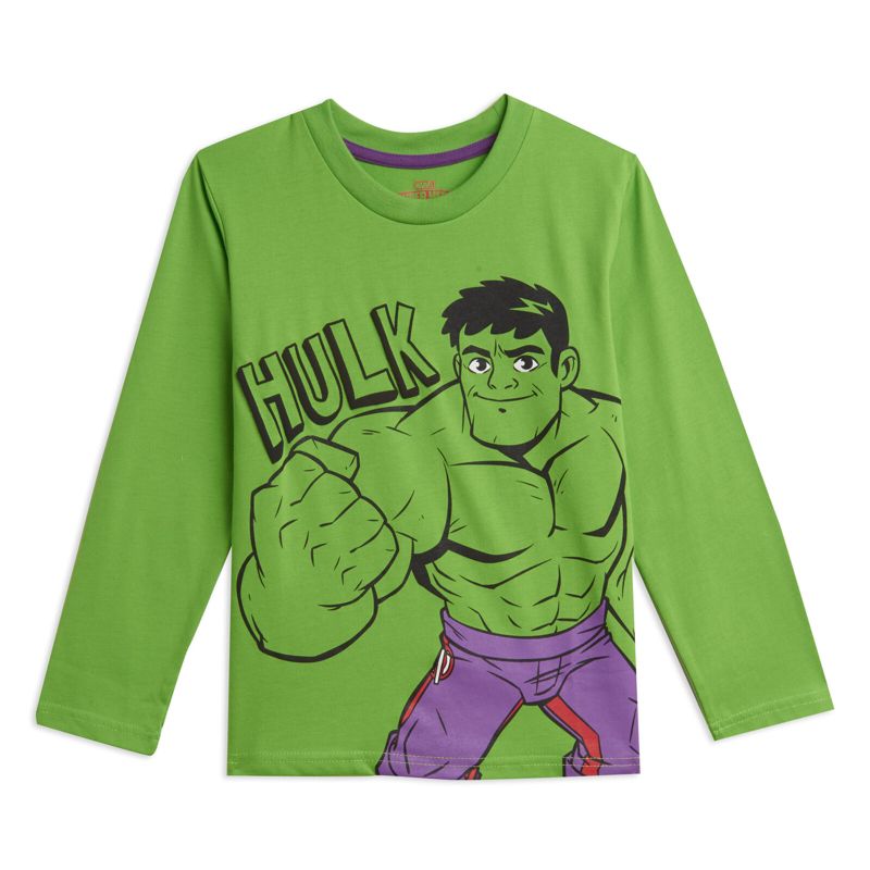Marvel Avengers Spider-Man Hulk 3 Pack Graphic T-Shirts Little Kid, 2 of 9