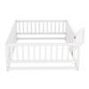 Kumasinova Twin/Full Size Pine Wood Floor Bed,Montessori Floor Bed with Fence&Gate,No Slats,Kids Montessori Bed for Boys&Girls,Formaldehyde-free - 4 of 4