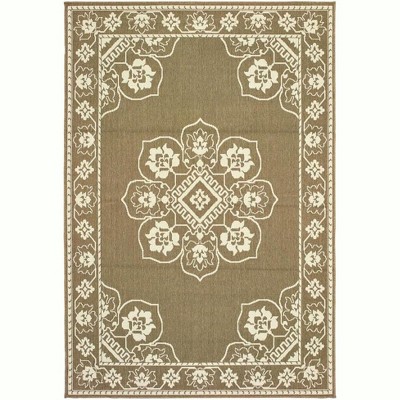 Oriental Weavers Marina 7764J Tan/ Ivory Indoor/Outdoor Area Rug - 8'6" x 13'
