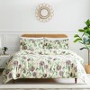 Southshore Fine Living Passiflora 300 Thread-Count 100% Cotton Sateen Floral Duvet Cover Set - 2 of 4